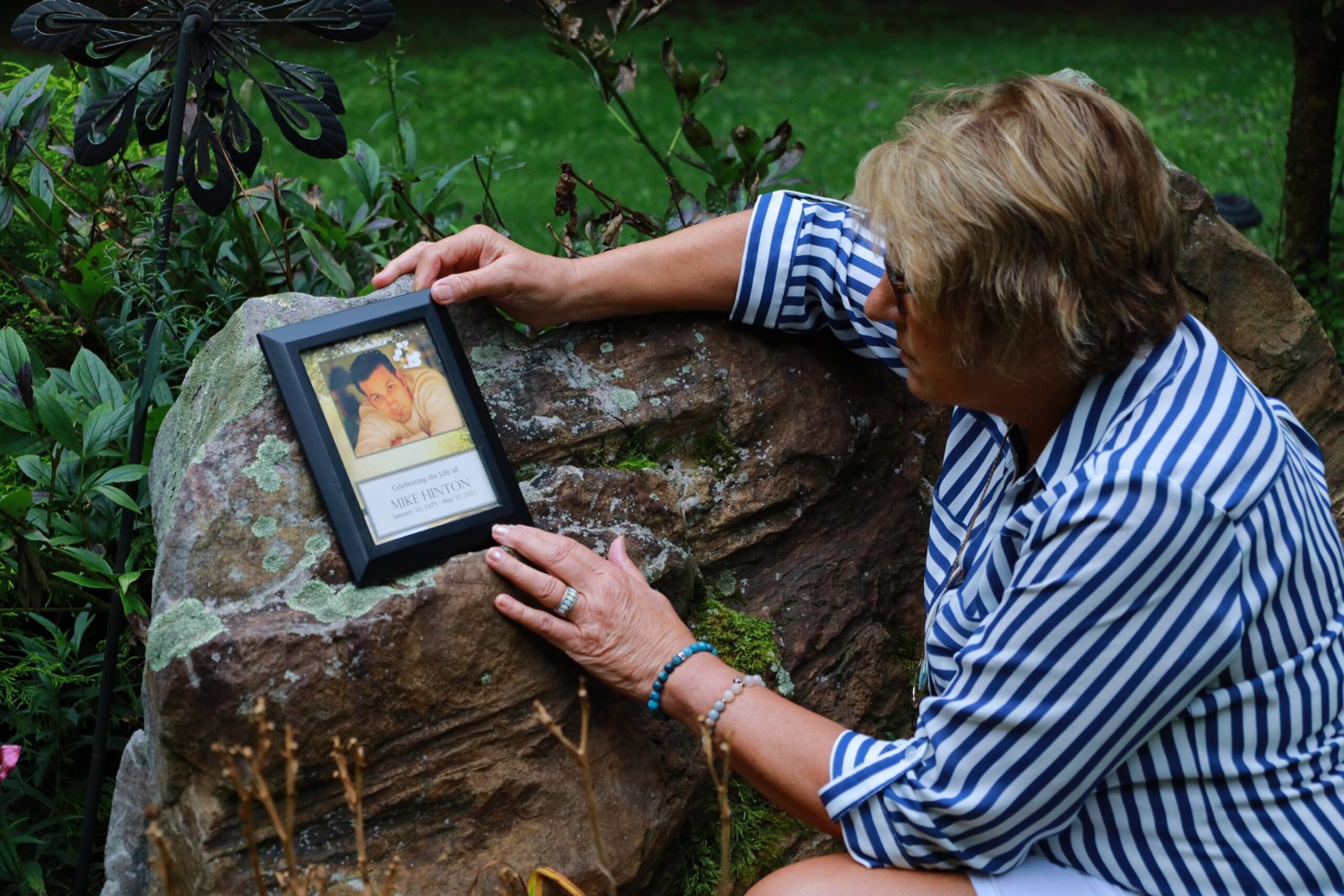 Clara Hinton grieving